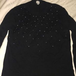 Black Beaded Sweater